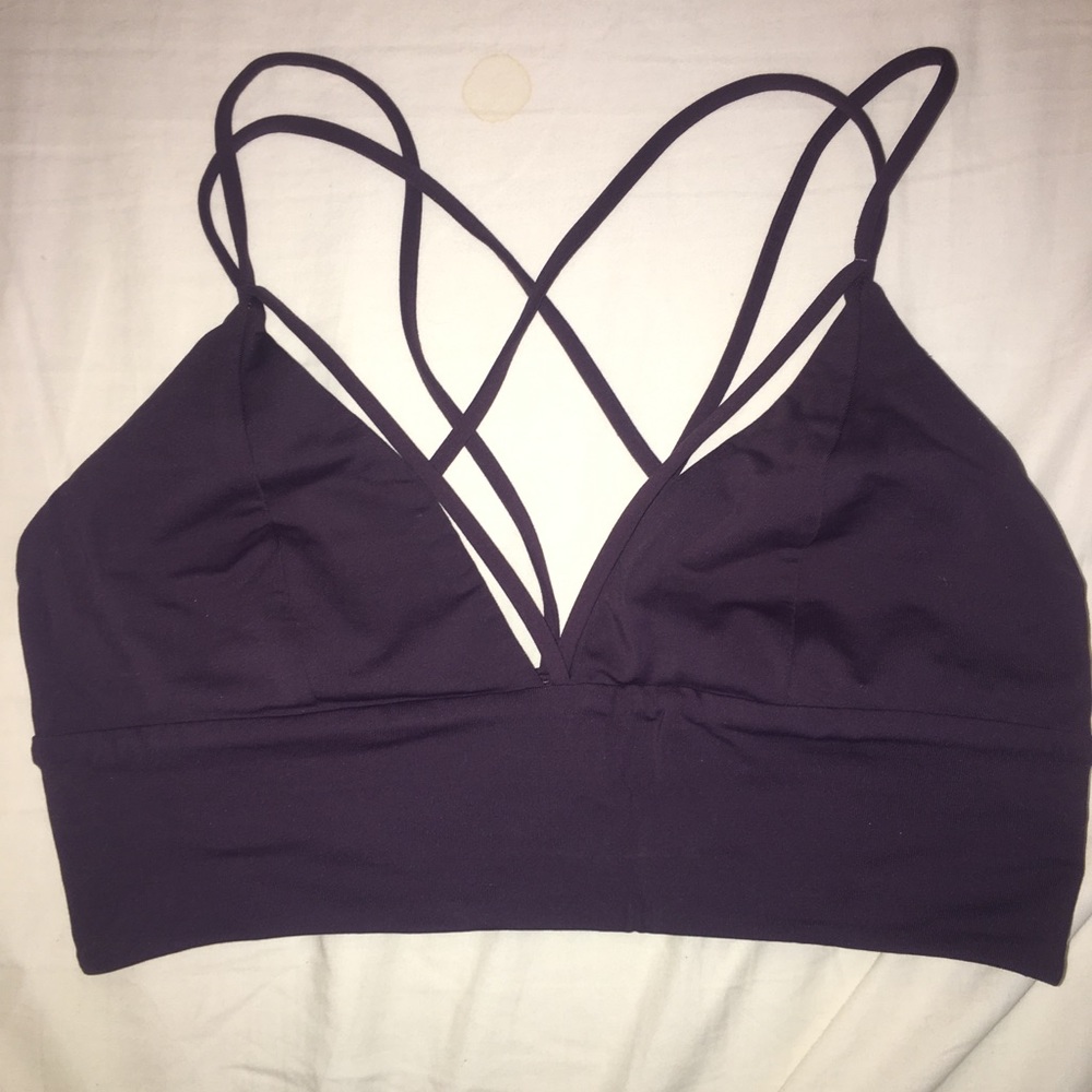 Purple Cross Lululemon Sports Bra